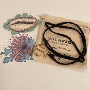 Pura Vida Black and Gold Anchor Wrap Bracelet ⚓️🖤